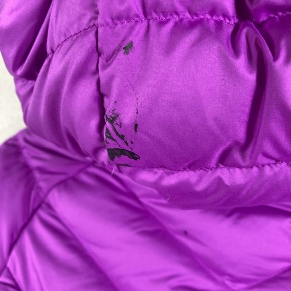 Lululemon Ivivva Girls Goose Down Pullover Puffer Jacket Hooded Purple Size 12 - Picture 11 of 12